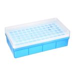 sourcing map 2 Pcs Tube Rack Polypropylene 72-Well Blue for 1.5ml, 2ml