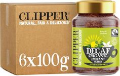 Clipper Decaf Organic Coffee | 6x 100g Jars Decaffeinated Instant Coffee | Bulk Buy for Home & Catering | Gourmet Sustainable Fairtrade Coffee by Clipper Teas | Ethically Sourced