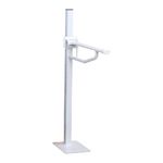 HOMECRAFT Devon Elite Folding Support Rail – Disabled Toilet Handle, Safety Toilet Rails for Elderly Adults, Handles for Shower, Floor Mounted Bathroom Grab Bar for Stability & Support