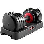 CURSOR FITNESS Full Cast Iron 5-IN-1 Quick Adjustable Dumbbells Set, Home Weight Strength Training, 25 LB Set, 55 LB Set