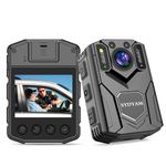 SYDYAM 1440P Body Camera with Audio and Video Wearable, Police Body Cam with Night Vision, 3000mAh Battery, 2K Camcorder Video Camera for Cycling Hiking Meeting Security Guard Daily Patrol (No Card)