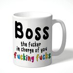 Wanky Candles Funny Boss Gifts, Boss Mug, Fucker in Charge of You Fucking Fucks, Office Gift Idea for Boss, Boss Birthday Gifts, Manager Gifts,Manager Mug CMUG148