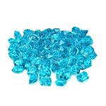 Mr. Fireglass 1/2-Inch Polygon Fire Glass for Fireplace Fire Pit & Lanscaping, 10 Pounds High Luster Aqua Blue