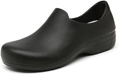 Ladies Kitchen Work Shoes Lightweight Non Slip Womens Chef Shoes Water Resistant Black Size 5
