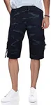 X RAY Mens Cargo Shorts Camo & Soli