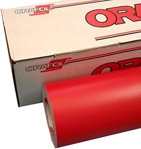 Red 12" x 10 Ft Roll of Oracal 631 Vinyl for Craft Cutters and Vinyl Sign Cutters