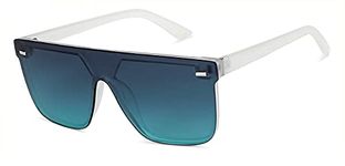 VINCENT CHASE EYEWEAR Unisex Square Sunglasses Blue Frame Blue Lens (Large) - Pack of 1