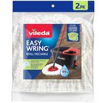 Vileda EasyWring Mop Head Refill (Pack of 2) | Machine Washable & Reusable Mop Refills | Spin Mop Replacement Head | Safe and Effective on All Floor Types | Use for Mopping or Dusting