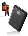 ColdBye 7.4V/5V Battery Pack for Heated Vest, Ultra-Small 10000mAh Battery Pack for Heated Jacket with LED Display Compatible with DC 7.4V/ USB&Type-C 5V 2A - Heated Clothing & Heated Chair