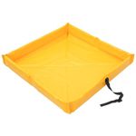 GARVIN Folding Duck Pond, Berm Portable Containment, Wall Containment Berm, Heavy-Duty 22 oz PVC, Leak Containment, 50 Gal, 48" x 48" x 5", Yellow