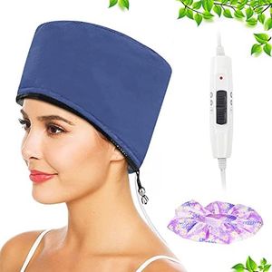 Biutee Casque Chauffant Cheveux Vapeur Soin Bonnet Chauffant Cheveux Soin Cheveux Bonnet Chauffant Casques chauffant Cheveux(Bleu)