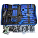 PA Products 200pcs Car Clip Removal Tool Kit & Plastic Panel Fasteners for Auto, Trim, Panel, Door, Radio, Stereo, Audio, Terminals & Connectors - Pliers, Pry Tools & More (Blue)