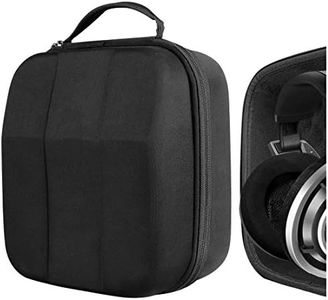 Geekria Shield Case for Large Sized Over-Ear Headphones, Replacement Protective Hard Shell Travel Carrying Bag with Cable Storage, Compatible with Beyerdynamic DT880Pro, AKG K701 Headsets (Black)