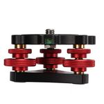 Triple Wheel Bubble Level, Aluminum Alloy LP‑64 Leveling Base Black Anodic Oxidation Adjusting for SLR Camera for Ball Head