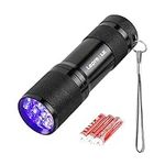 Lepro LE UV Torch, 9 LED 395nm Ultraviolet Flashlight, Blacklight Detector for Pet Urine, Stain, Bed Bugs and More, 3 AAA Batteries Included