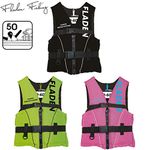 FLADEN - RESCUE SYSTEM ISO 12402 Approved Classic 2 50N Buoyancy Aid Vest For Children and Adults (Black) (XL)