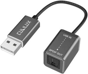 Cubilux USB A to TOSLINK Optical Audio Adapter with 192KHz/24bit DAC, USB Type A to SPDIF Digital Converter Compatible with Lenovo HP Asus Dell PC Laptop Computer Surface- Used for 【Output】