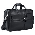 Polare 18.5” Napa Leather Laptop Briefcase Messenger Work Bag Overnight Bag For Men Large Fits 17.3” Laptop