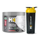 MuscleBlaze Micronised Creatine Monohydrate CreAMP Powder, Watermelon Kool Aid (22 Servings, 100g) with Shaker | Pack of 2 | Trustified Certified Creatine