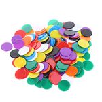 SULOLI 160 Pieces Colored Counting Bingo Chips Plastic Counters for Kids Educational Math or Games