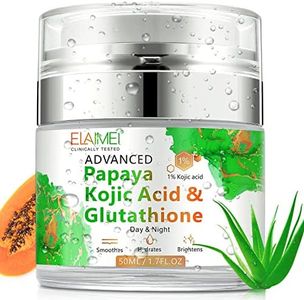 IDUCEN Cream Face, Papaya Kojic Acid Glutathione Natural Skin Nourishing Resurfacing Face Cream, Day&Night Moisturizing Skin Cream, Brighting Dark Spots, Hydrating, Provide Elastic & Youthful Skin