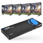Orei HDMI Splitter 1 in 4 Out with Resolutions up to 4K @ 30Hz HDMI 1.4 & HDCP 1.4 Compliant, EDID Management, 3D Support, and Easy Plug and Play Installation, Does not Extend/Mirror Only (HD-104)