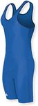 Adidas aS101s Lycra Solid Wrestling Singlet, Royal, Youth Large