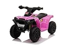 Ride on Quad Bike ATV Style Toy for Kids with Electric 6V 4.5A Battery Indoor Outdoor Fun for Kids - ASTM Certified (Pink)