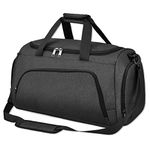 NUBILY Gym Sport Bags Duffel Bag with Shoes Compartment Large Waterproof Travel Holdall Weekend Bags with Shoulder Strap for Men and Women 40L Black