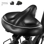 DAWAY C40i Ultra-Comfortable Oversized Bike Seat - Memory Foam Padded Bicycle Saddle for Men Women - Compatible with Peloton, Exercise, Mountain, and Road Bikes - Extra Wide Cushion, Shock Absorbing