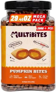 MULTIBITES 29.45oz Pumpkin Treats for Cats & Dogs with Egg Yolk Creamy Core