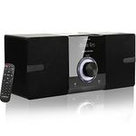 Micro Hi-Fi Compact Stereo System - CD Player, Bluetooth, FM Radio, AUX-in, USB playback, 2-Way Clear Sound Music System, DSP-Tech