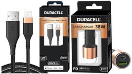 Duracell Car Charger 38 W with Series 3 - A to Lightning Cable