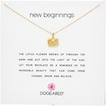 Dogeared Reminders Rising Lotus Charm Necklace