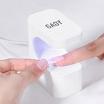 GAOY Mini UV Light for Gel Nails, Small Nail Cure Light with 2 Timers, U-Shaped LED Nail Lamp, USB Nail Dryer for Fast Curing, White