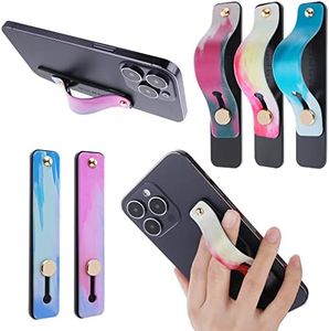 Cobee Phone Loop Finger Holders, 5 Pezzi Phone Strap Grip Holder Telescopico Supporti per Cellulari Universali in Silicone Colorato Compatibile con la Maggior Parte degli Smartphone(Pittura a Colori)