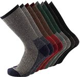 KAVANYISO Men's Merino Wool Hiking Socks Breathable Athletic Crew Thicken, 4 Pairs Ass(noletter), One Size