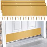 Dunzy 3 Pcs 6 x 32 Inches Door Kick Plate Metal Aluminum Anti Scratch Door Plate with 24 Screws Suitable for 32 Inch Interior Exterior Wood Metal Doors Protection Decor, Brass