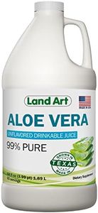 Pure Aloe Vera Juice Unflavored - Cold-Processed - Inner Filet from Organic Fresh Leaves from Texas - 64 fl oz