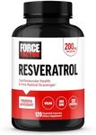 FORCE FACTOR Resveratrol Supplement to Support Heart Health, Antioxidants Supplement and Free Radical Scavenger Made with Japanese Knotweed, Vegan, Non-GMO, 120 Vegetable Capsules