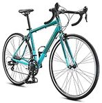 Schwinn Phocus 1400 Adult Road Bike, 17-Inch Aluminum Frame, 14 Speed Drivetrain, 700c Wheels, Drop Bar Handlebars, Teal