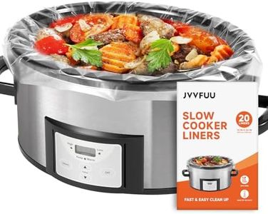 JVVFUU Slow Cooker Liners 6-10 Quart, Cooking Bags Extra Large Size 14"x 22", Slow Cooker Bags Disposable Oval Large For Crock Pot, 20 Liners