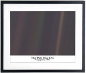 The Pale Blue Dot Photo - NASA Photo - Framed Space Decor/Galaxy Wall Decor & Office Wall Decor, Astronomy Gifts for Him or Her/Trendy Moon Wall Decor, Science Teacher Gift Poster (8 x 10)