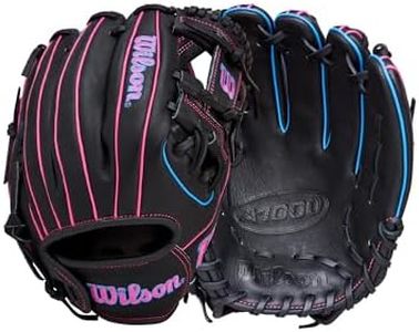 Wilson 2026 A1000 DP15 11.5" Infield Baseball Glove - Right Hand Throw, Pedroia Fit, Black/Flamingo Pink/Cool Blue