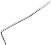 Wilkinson 5mm Push-In Tremolo Arm Whammy Bar for Wilkinson and Other Import Strat Electric Guitar, Chrome with White Tip