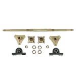 Rear Wheel Axle Shaft, 24inch Rear Axle Shaft Kit Heavy Duty Metal Flanges Complete Set for 50‑150CC ATVs Quads Drift Trikes