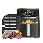 T-Fal Easy Fry Air Fryer & Grill 2 in1 XL Air Fryer, 4.2L Low Oil Healthy Air Fryer, Programmable digital touchscreen & nonstick basket, Digital recipe book (30 recipes)