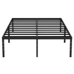 Caplisave Full Size Bed Frame 14 Inch High Metal Platform Max 3500lbs Heavy Duty Metal Slat Support Bed Frame Full Underbed Storage, Easy Assembly, No Box Spring Needed, Black