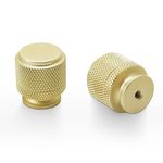 BUKOBYHE 10 Pack Kitchen Cabinet Knobs Brushed Brass Cabinet Pulls Gold Knurled Drawer Knobs Kitchen Hardware Kitchen Handles for Cabinets Cupboard Knobs Drawer Knobs