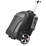 HSYKING 20 Inch Large Wheeled Rolling Laptop Backpack Wheeled Backpack Carry-on Rolling Backpack for Adults Women College with wheels, Black, 20 inches, Large Wheeled Laptop Rolling Backpack